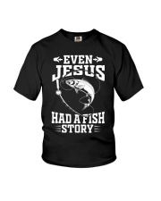 Fishing Gifts Even Jesus Had A Fish Story Funny Youth T-Shirt tile