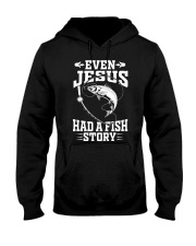Fishing Gifts Even Jesus Had A Fish Story Funny Hooded Sweatshirt tile