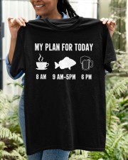 Funny Fishing Crappie Fish Angler My Plan For Today Classic T-Shirt apparel-classic-tshirt-lifestyle-front-130