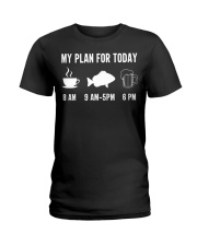 Funny Fishing Crappie Fish Angler My Plan For Today Ladies T-Shirt tile