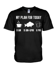 Funny Fishing Crappie Fish Angler My Plan For Today V-Neck T-Shirt tile
