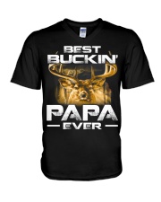Best Buckin’ Papa Ever Tee Deer Hunting Bucking Father V-Neck T-Shirt tile