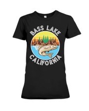 Bass Lake California Bass Fishing Premium Fit Ladies Tee tile