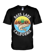 Bass Lake California Bass Fishing V-Neck T-Shirt tile