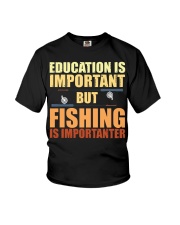 Education Is Important But Fishing Is Importanter Youth T-Shirt tile