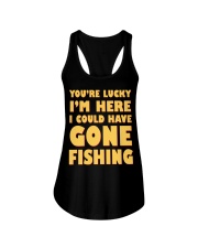 Funny Fishing Saying T-Shirt Ladies Flowy Tank tile