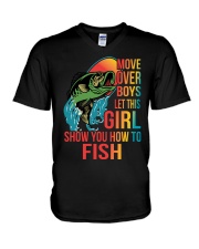 Move Over Boys Let This Girl Show V-Neck T-Shirt tile