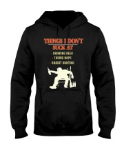 Rabbit Hunting Shirt Accessories Gear Funny Trapper Hunter Hooded Sweatshirt tile