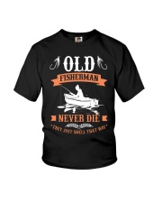 Old Fishermen Never Die They Just Smell That Way Rod Fishing Youth T-Shirt tile