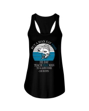 Funny Anti Joe Biden Retro Sarcastic Fishing Saying Ladies Flowy Tank tile