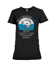 Funny Anti Joe Biden Retro Sarcastic Fishing Saying Premium Fit Ladies Tee tile