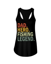 Fishing Dad Hero Vintage Retro Ladies Flowy Tank tile