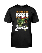 Im One Bad Bass Grandpa Bass Fishing Fathers Day Gift Premium Fit Mens Tee tile