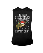 This Is My Christmas Pajama Shirt Fishing Xmas Pjs Dad Men Sleeveless Tee tile