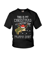This Is My Christmas Pajama Shirt Fishing Xmas Pjs Dad Men Youth T-Shirt tile