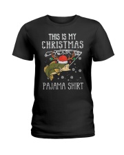 This Is My Christmas Pajama Shirt Fishing Xmas Pjs Dad Men Ladies T-Shirt tile
