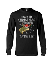 This Is My Christmas Pajama Shirt Fishing Xmas Pjs Dad Men Long Sleeve Tee tile