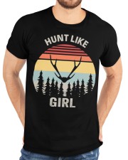 Retro Hunt Like A Girl Shirt Hunting Girl Gift Funny Vintage Classic T-Shirt custom-t-shirts-classic-lifestyle-front-196