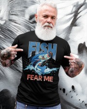 Fish Fear Me Funny Fisherman Gift Idea Fishing Fish Classic T-Shirt apparel-classic-tshirt-lifestyle-front-267