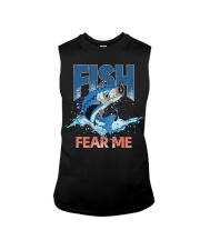 Fish Fear Me Funny Fisherman Gift Idea Fishing Fish Sleeveless Tee tile