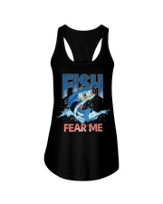 Fish Fear Me Funny Fisherman Gift Idea Fishing Fish Ladies Flowy Tank tile