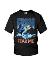 Fish Fear Me Funny Fisherman Gift Idea Fishing Fish Youth T-Shirt tile