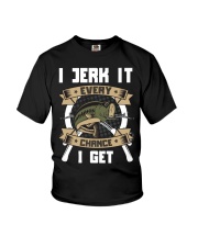 I Jerk It Every Chance I Get Fly Fishing Youth T-Shirt tile