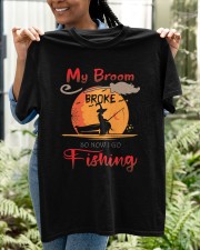 My Broom Broke So Now I Go Fishing Halloween Horror Gift 2021 Classic Classic T-Shirt apparel-classic-tshirt-lifestyle-front-130