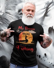 My Broom Broke So Now I Go Fishing Halloween Horror Gift 2021 Classic Classic T-Shirt apparel-classic-tshirt-lifestyle-front-267