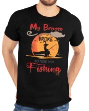 My Broom Broke So Now I Go Fishing Halloween Horror Gift 2021 Classic Classic T-Shirt custom-t-shirts-classic-lifestyle-front-196
