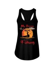 My Broom Broke So Now I Go Fishing Halloween Horror Gift 2021 Classic Ladies Flowy Tank tile