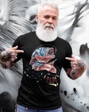 Reel Cool Papa Fathers Day Bass Fishing American Flag Classic T-Shirt apparel-classic-tshirt-lifestyle-front-267