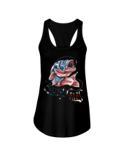Reel Cool Papa Fathers Day Bass Fishing American Flag Ladies Flowy Tank tile