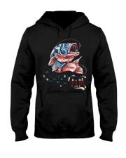 Reel Cool Papa Fathers Day Bass Fishing American Flag Hooded Sweatshirt tile