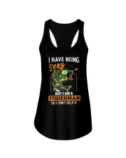 Bass Fishing I Hate Being Sexy But I Am A Fisherman So I Can’t Help It Ladies Flowy Tank tile