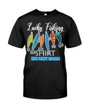 lucky fishing t shirt Classic T-Shirt front