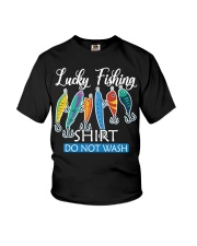 lucky fishing t shirt Youth T-Shirt tile