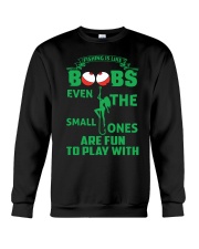 Fishing Is Like Boobs Even The Small Ones Are Fun To Play With Pole Girl Crewneck Sweatshirt tile