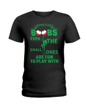 Fishing Is Like Boobs Even The Small Ones Are Fun To Play With Pole Girl Ladies T-Shirt tile