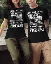 Funny Fishing Shirts For Men Give A Man A Fish Classic T-Shirt apparel-classic-tshirt-lifestyle-front-147