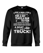 Funny Fishing Shirts For Men Give A Man A Fish Crewneck Sweatshirt tile