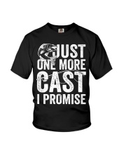 Fishing Funny Gift Just One More Cast I Promise Youth T-Shirt tile