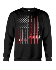 Fishing Pole Shirt Patriotic American Flag 4Th Of July Crewneck Sweatshirt tile