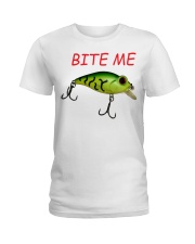 Mens Bite Me Fishing Lover Gift Ladies T-Shirt tile