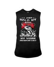 Funny Fishing I Just Hold My Rod Wiggle Sleeveless Tee tile