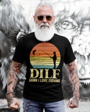 Dilf Damn I Love Fishing Sunset Funny Fisherman Dad Papa Men Classic T-Shirt apparel-classic-tshirt-lifestyle-front-268