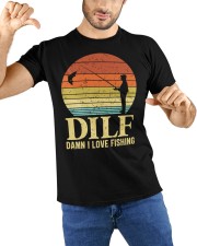 Dilf Damn I Love Fishing Sunset Funny Fisherman Dad Papa Men Classic T-Shirt custom-t-shirts-classic-lifestyle-front-212