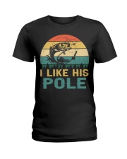 I Like Her Bobbers Fishing Matching Couples I Like His Pole Ladies T-Shirt tile