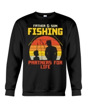 Father Son Fishing Partners For Life Retro Matching Dad Gift Crewneck Sweatshirt tile