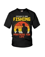 Father Son Fishing Partners For Life Retro Matching Dad Gift Youth T-Shirt tile